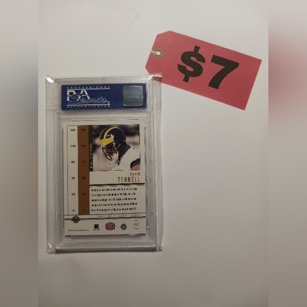 2001 Pacific Dynagon David Terrell #107 (Rookie) PSA GEM MT 10